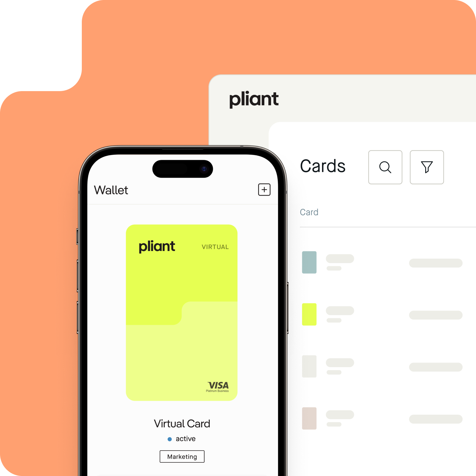 Pliant has apps on web and mobile platforms