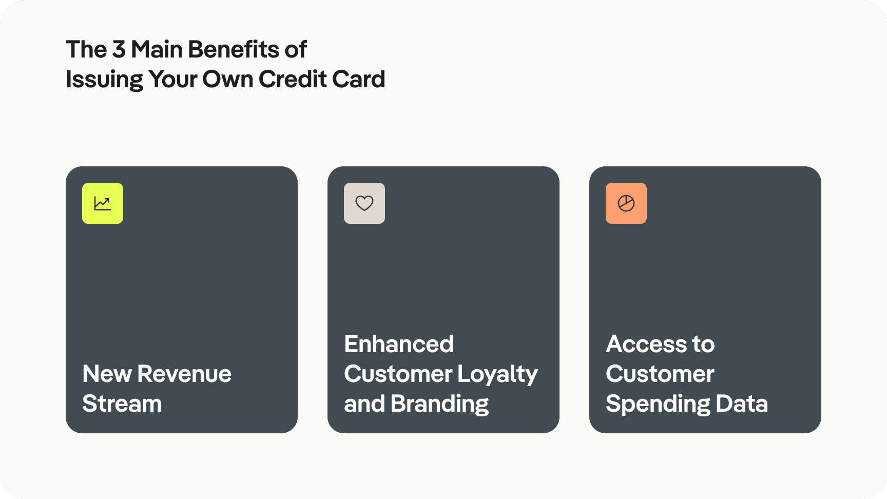 Benefits of issuing your own credit cards