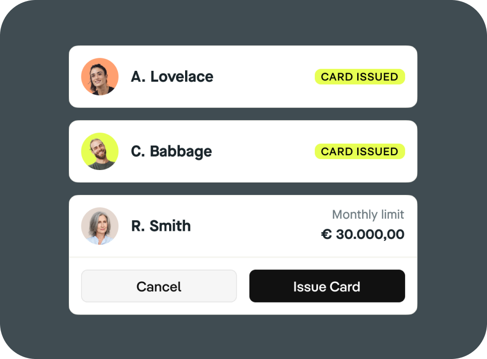 cards as a service card management and issuance