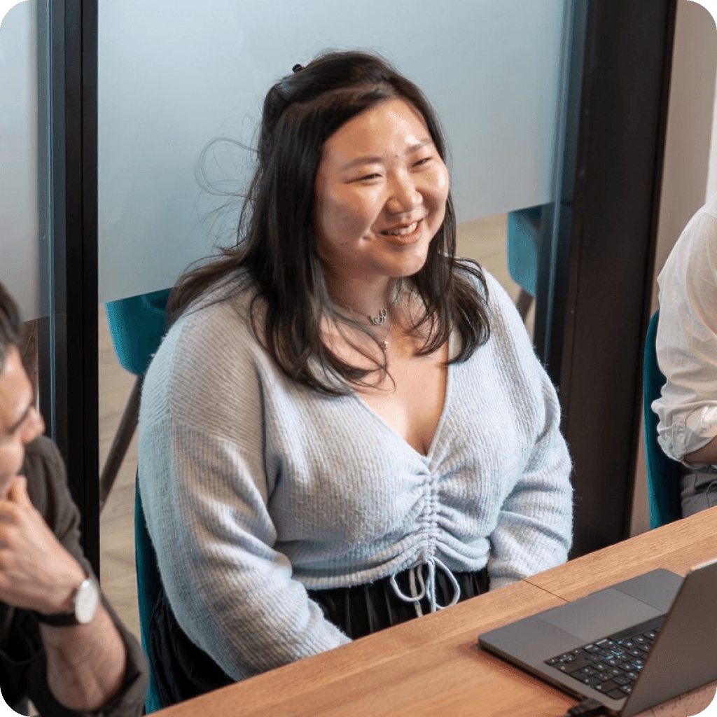 Jenny Lee at Pliant office