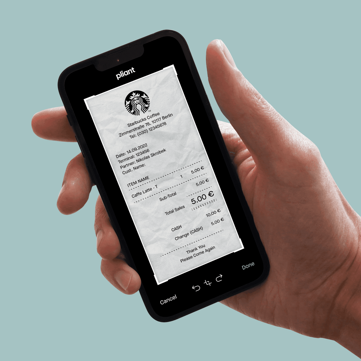 Collect upload payment transaction receipts from mobile phone application