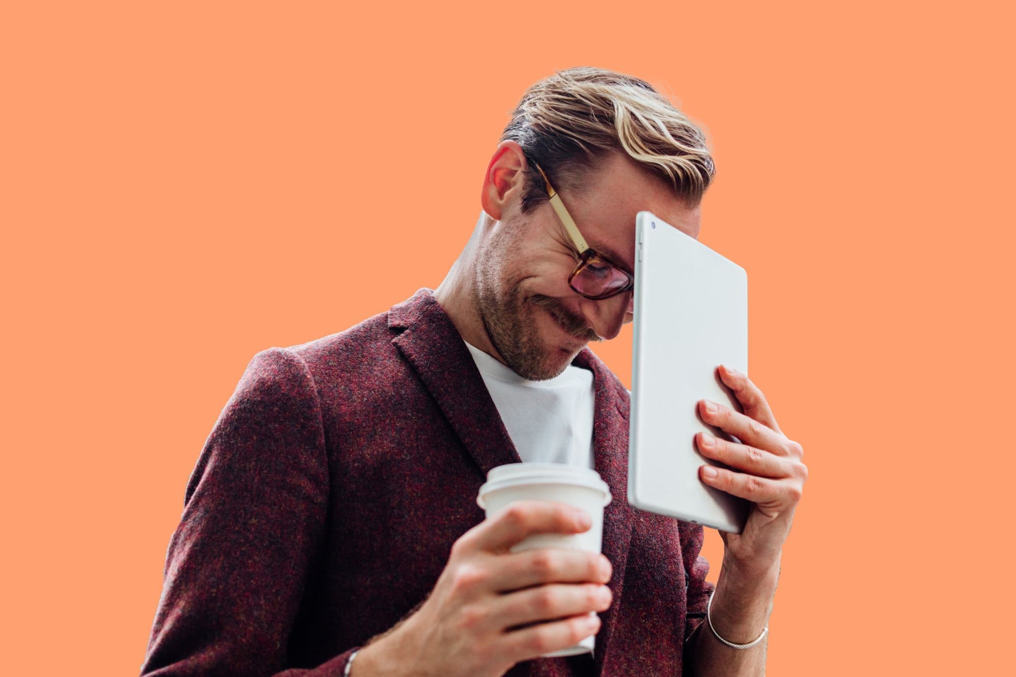 Man with a mobile device